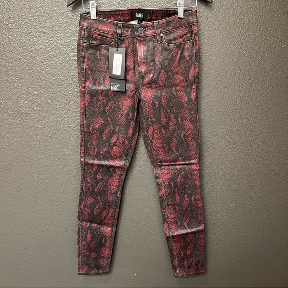 NWT Revolve x Paige Hoxton Super Skinny pant - Red Snake - Picture 5 of 16